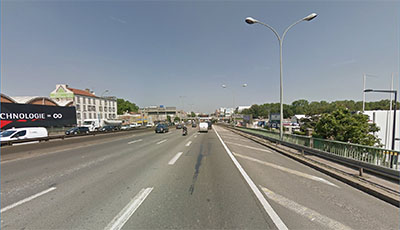 Saint-Denis. L'A1 et la N1 à la sortie de Paris  en grand format (nouvelle fenêtre)