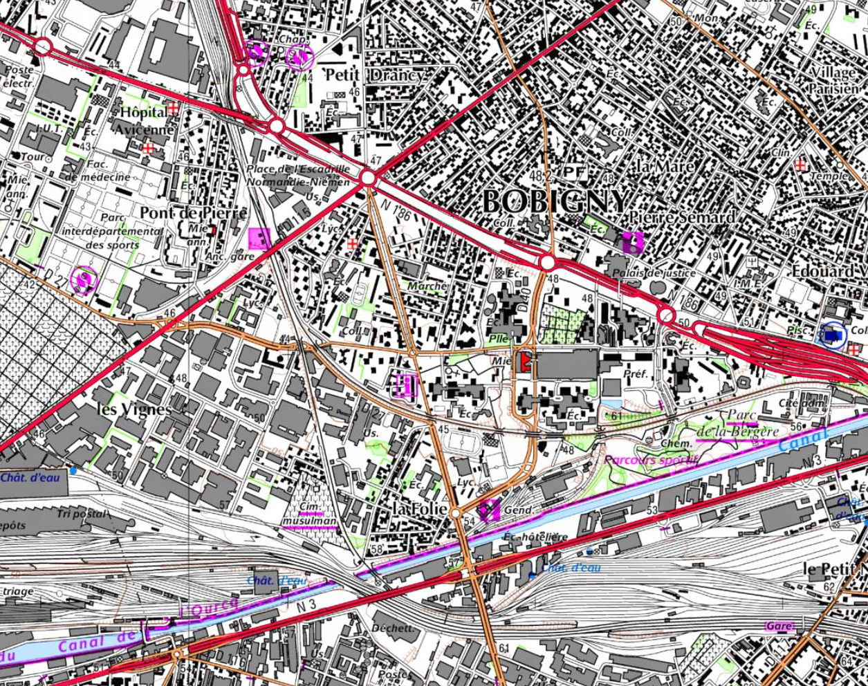 Carte topographique IGN, 2010