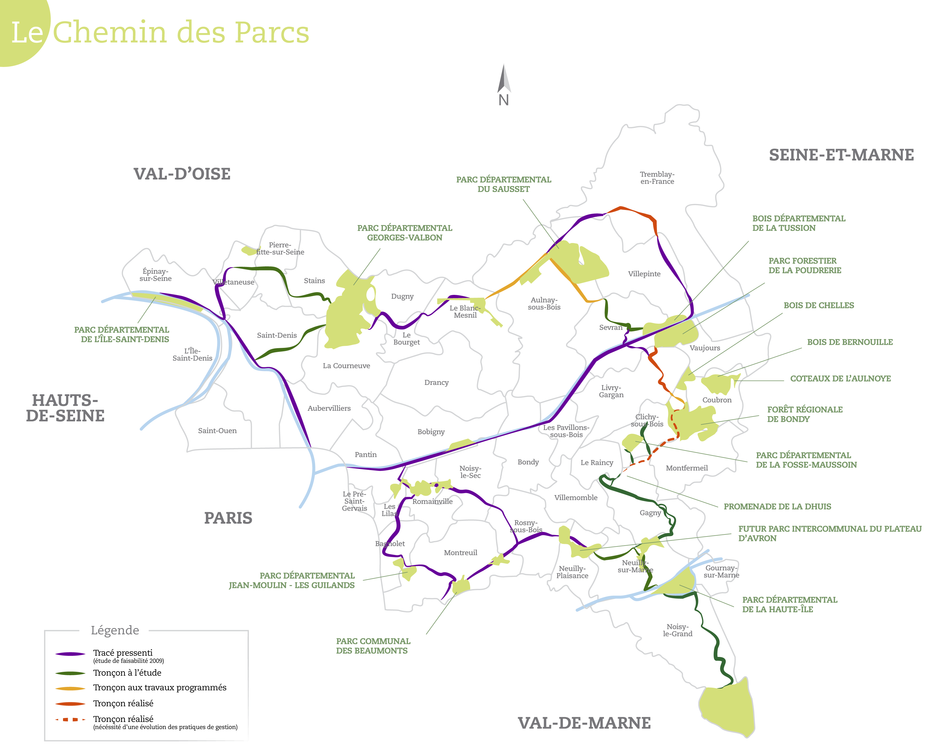 Le chemin des parcs, schéma général