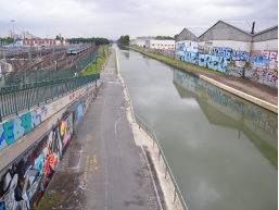 Le canal de l’Ourcq à Bobigny