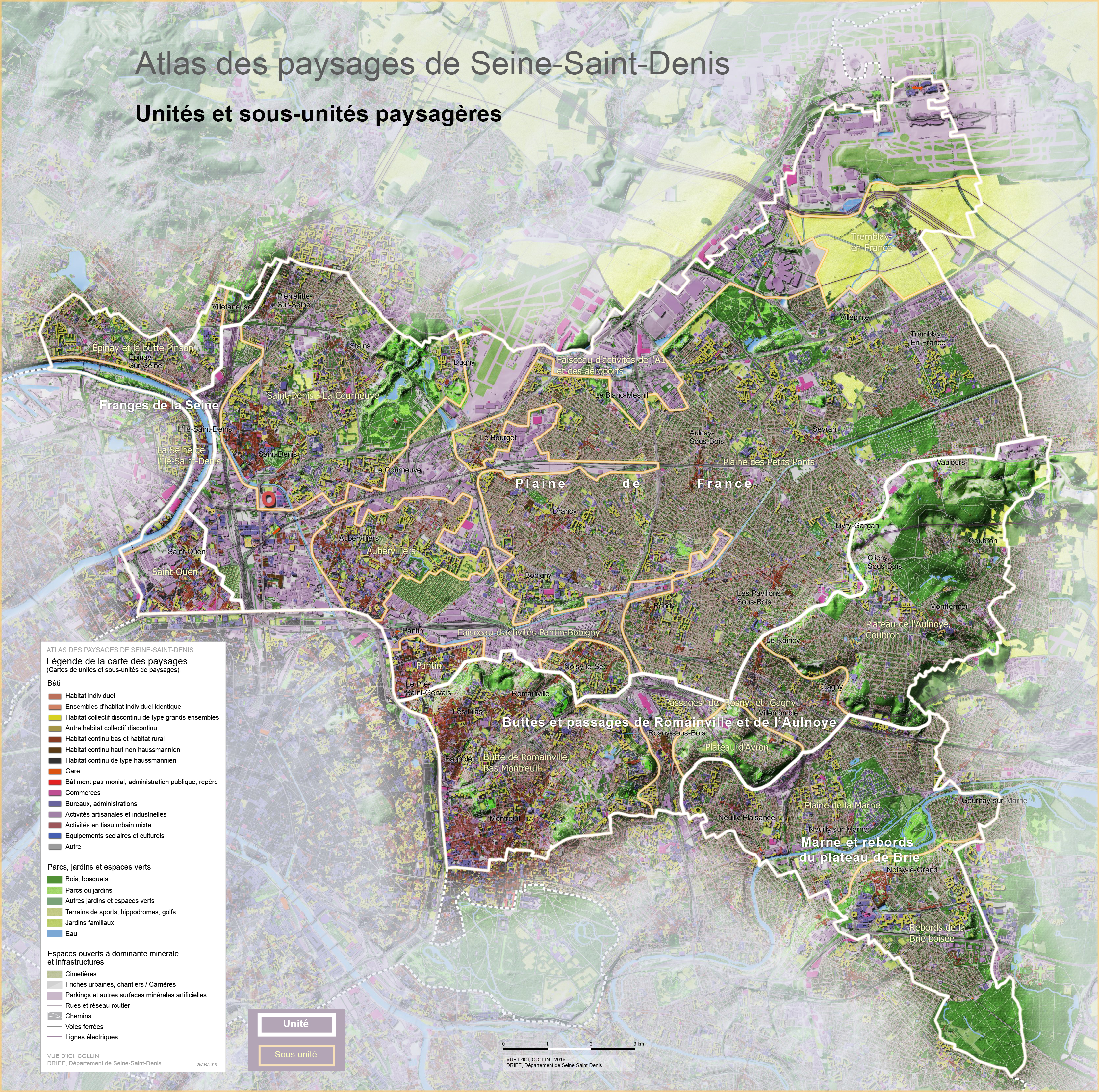 Carte unités et sous-unités paysagères